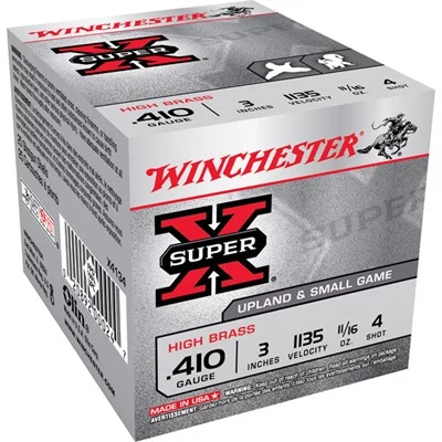 SUPER-X HIGH BRASS 410 BORE 3'' 11/16 OZ #4 SHOT 25/BOX